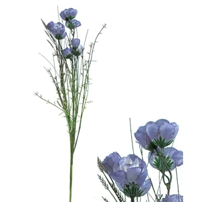 Abbildung von Dadeldo Living &amp; Lifestyle Kunstblume Seidenblumen Enzian Stiel 55cm lila