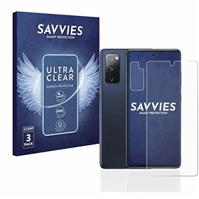 Abbildung von Savvies 6 Stück Schutzfolie für Samsung Galaxy S20 FE 5G (Display+Kamera) Displayschutz Folie Ultra Transparent