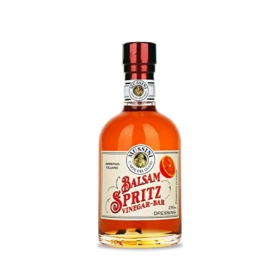 Abbildung von Mussini Balsamico Dressing Spritz aus Modena, OHNE Alkohol, 250 ml Bitter Orangen Balsam Vinegar Bar für alkoholfreieund alkoholische drinks, Vorspeisen, Hauptgerichte, Desserts Made in Italy