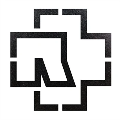 Abbildung von Rammstein Autoaufkleber Logo schwarz, Offizielles Band Merchandise (freistehend) 38 x 38cm Heckscheibe