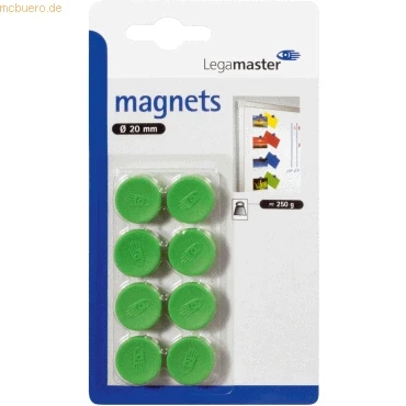 Abbildung von Legamaster Haftmagnete C und Blister, 20 mm, circa 250 g, grün