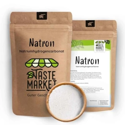 Abbildung von Natron Pulver 2 x 100 g in Lebensmittelqualität Natriumhydrogencarbonat E500 Hausmittel zum Backen und Putzen Backpulver Backsoda