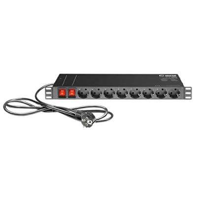 Abbildung von Adam Hall Cables 874716 19&quot; Stromverteiler 1HE 16 Fach mit zwei Schaltern