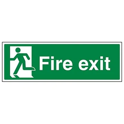 Abbildung von Fire Exit Final Man Left 300 x 100 mm Sicherheitsschild