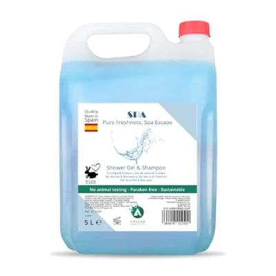 Abbildung von Vitacab 5 Liter Kanister 2 in 1 Duschgel und Shampoo Badegel Nachfüllpack für Seifenspender Hotelausstattung Flüssige Badeseife Spa
