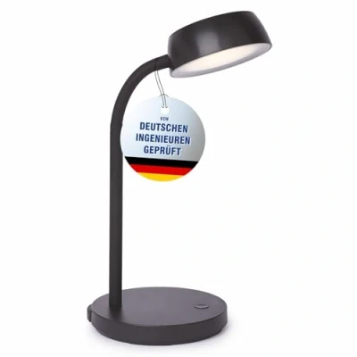 Abbildung von Maul Schreibtischlampe LED MAULabby Kleine mit Standfuß Moderne Tischlampe für Schreibtisch, Büro Flexible Lampe 3000K warmweißem Licht Schwarz