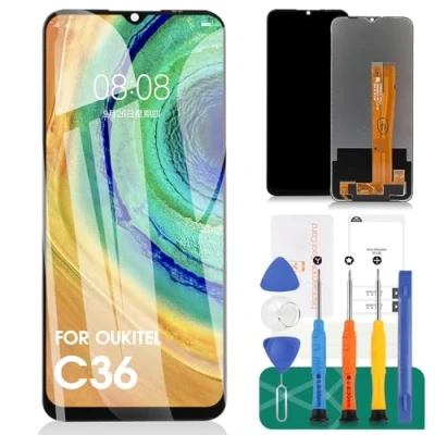 Abbildung von Ersatz LCD Display für Oukitel C36 Touch Digitizer Montagesets (Schwarz, ohne Rahmen)