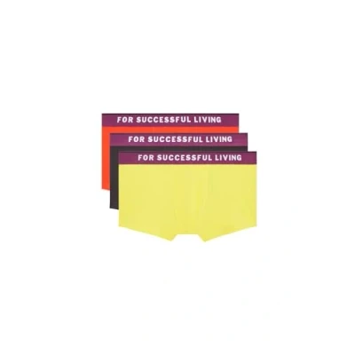 Abbildung von Diesel 3ER PACK Panties, Herren, Größe: Large, Schwarz gelb rot