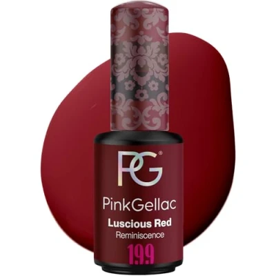 Abbildung von Pink Gellac UV Nagellack 199 Luscious Red 8 ml Shellac Rot Einfache Anwendung Gel Nail Polish für 14 Tage Salonqualität Made in Holland