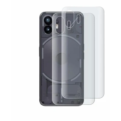 Abbildung von BROTECT Full Cover Schutzfolie Matt für Nothing Phone (2) (Rückseite) (2 Stück) Screen Displayschutz Folie, 3D Curved, Anti Reflex