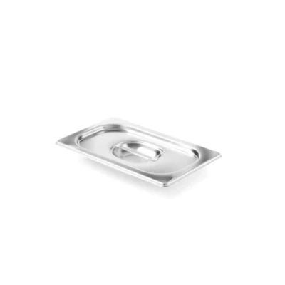 Abbildung von HENDI Gastronorm Deckel, für Gastronormbehälter, Temperaturbeständig von 40 bis 300C, Heissluftöfen Chafing Dishes Bain Marie, Stapelbar, GN 1/4, 265x162mm, Edelstahl 18/10