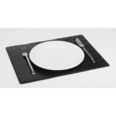 Abbildung von APS 996 Naturschieferplatte, 45 x 30 cm, Materialstärke 6 9 mm, möbelschonende Füßchen