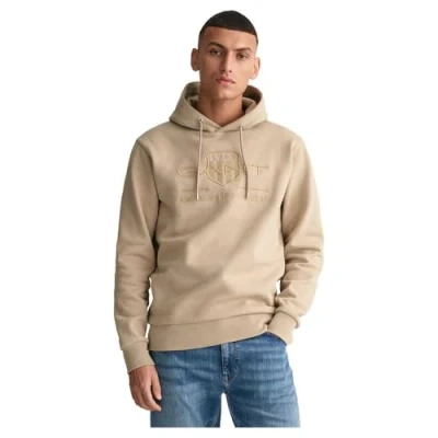 Abbildung von GANT Tonal Archive Shield Kapuzenpullover, Herren, Größe: 5XL, Melange