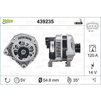 Abbildung von VALEO 439235 Lichtmaschine 14V 120A BMW: 5 Limousine, X5, Touring