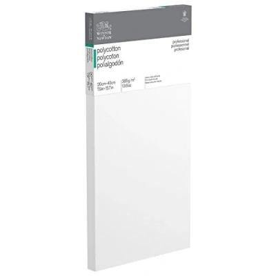Abbildung von Winsor &amp; Newton 6206009 Professional Keilrahmen aus Baumwollmischgewebe, 385 g/m², 3 fach grundiert, mittlere Körnung, ideal für die Ölfarben und Acrylfarben 20x40cm
