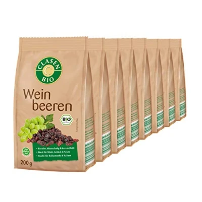Abbildung von 8x CLASEN BIO Weinbeeren, sonnengetrocknet 200 g