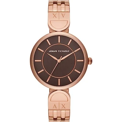 Abbildung von Armani Exchange Analog Quarz Uhr, Damen, Größe: One Size, Silber