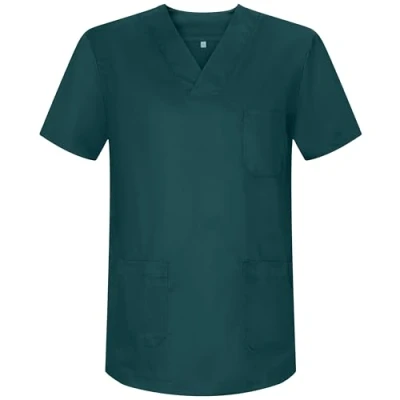 Abbildung von MISEMIYA Unisex Mz 817 Medical Scrubs Top, Dunkelgrün, 4XL