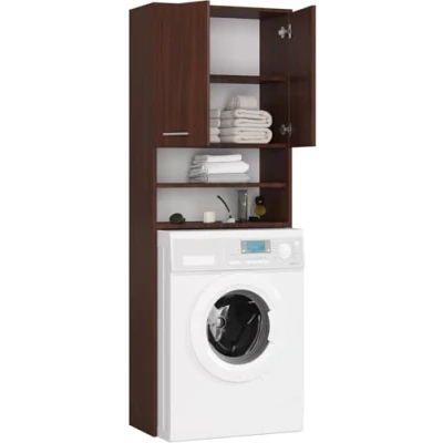 Abbildung von BDW Waschmaschinenschrank 180x64x30 cm, Badezimmer Hochschrank, Badezimmerschrank Hoch, Möbel, Bad Schrank Badezimmerschrank, Badregal, Waschmaschine, Venga