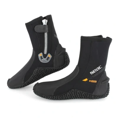 Abbildung von Seac Basic HD, Füßlinge aus 5 mm Neopren und Fester Laufsohle, schwarz, S