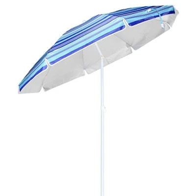 Abbildung von Spetebo Sonnenschirm blau mit 50+ UV Schutz Ø 200 cm
