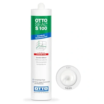 Abbildung von OTTO Chemie Silikon S100 Premium Sanitär 300ml C01 weiß