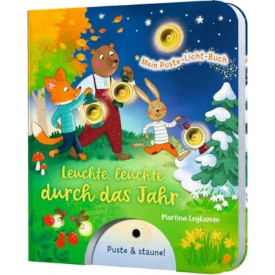 Abbildung von Mein Puste Licht Buch: Leuchte, leuchte durch das Jahr: Jahreszeiten Pappebuch mit und LED Lämpchen