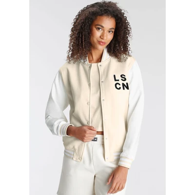 Abbildung von LSCN by LASCANA Sweatjacke, im College Stil, Loungeanzug