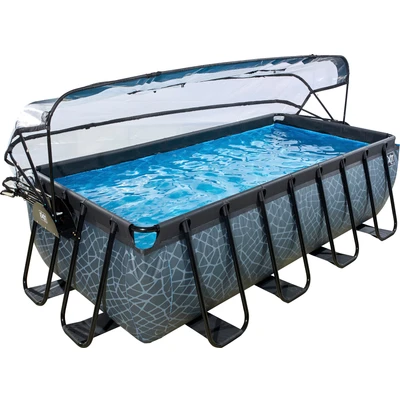 Abbildung von EXIT Pool mit Abdeckung, Wärmepumpe 400x200cm Stone