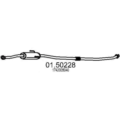 Abbildung von MTS 01.50228 Mittelschalldämpfer 2100 TOYOTA: RAV4 II SUV