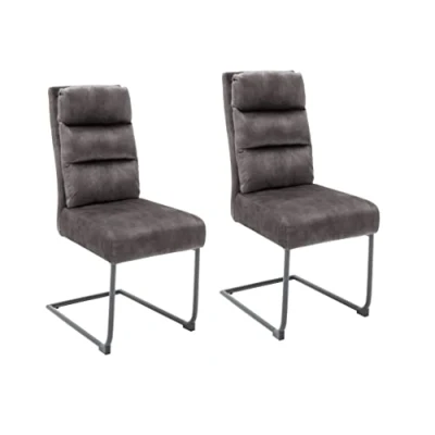 Abbildung von MCA furniture Freischwinger &quot;Lampang&quot;, (Set), 2 St., 2er Set, Stuhl mit Stoffbezug im Vintagelook, belastbar bis 120 kg