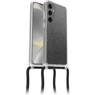 Abbildung von OtterBox React Necklace Hülle für Samsung Galaxy S24+, Ultraschlanke, Schützende mit verstellbarer und abnehmbarer Handykette, Getestet nach Militärstandard, Stardust/Transparent