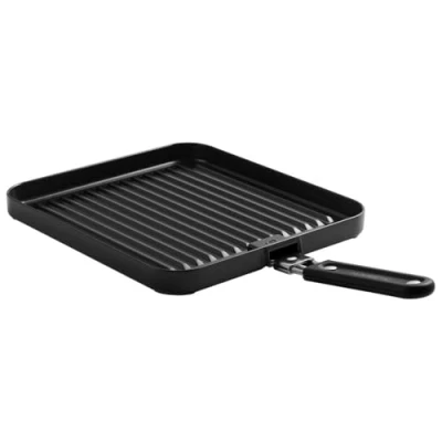Abbildung von Cadac Camping Gasgrill Gerippte Universal Grillplatte für 2 Cook 3 aus Aluminium mit