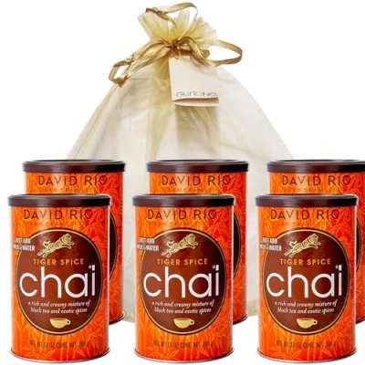 Abbildung von GUSTONE. David Rio Geschenkset Tiger Spice 398g Dosen Chai Latte (6)