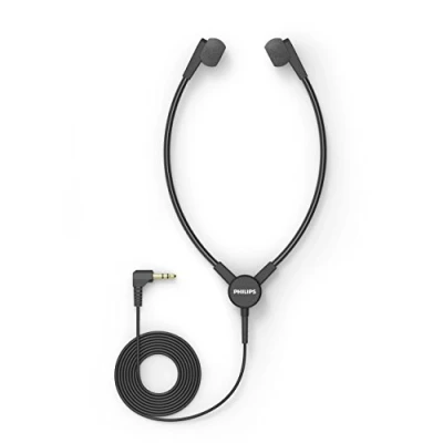 Abbildung von Philips ACC0233 Wiedergabe Stethoskop Kopfhörer Diktier und Wiedergabesysteme ohne Gelenk Einohrbügel, 3.5 mm Klinkenstecker, Anthrazit