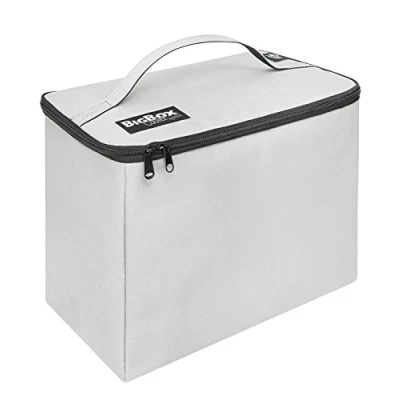 Abbildung von Wedo 582520 BigBox Cooler Kühltasche (Polyester, Volumen: 16.5 l, Thermo Isolierung, 2 Reißverschlüsse) hellgrau