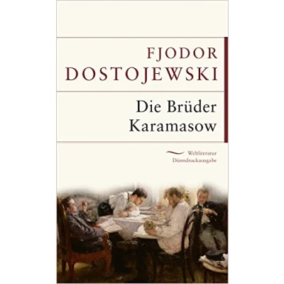 Abbildung von Die Brüder Karamasow: Gebunden in feingeprägter Leinenstruktur auf Naturpapier, mit Schutzumschlag und Goldprägung (Weltliteratur Dünndruckausgabe, Band 18)