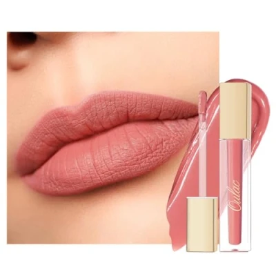 Abbildung von Oulac Flüssiger Lippenstift Matte Langanhaltender &amp; Kussechter Lippenstife Rosa Wasserdicht Lip Colour Cremige vegane Textur Intensive Pigmentierung Lippen Make up 4.5m,M31 Paradise Kiss