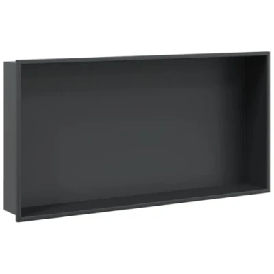 Abbildung von vidaXL Duschnische Mattschwarz 62x32x9 cm Edelstahl, Wandnische, Wandnische Dusche, Badnische, Wandnischen, Einbaunische Badnischen