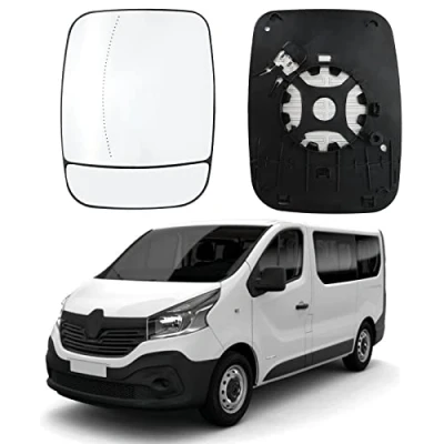 Abbildung von Spiegelglas Ersatz für Renault Trafic 2014 2019 / NV300 2016 Vivaro B Talento 2019, Außenspiegel Glas Asphärisch, Verstellbar Geeignet Umkehrlinse Rückfahrglas Spiegel (Links)