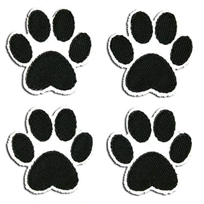 Abbildung von Catch the Patch Aufnäher Bügelbild, Aufbügler, Applikationen, Patches, Flicken, zum aufbügeln, Polyester, Set Hundepfote Größe: 3,6 x cm