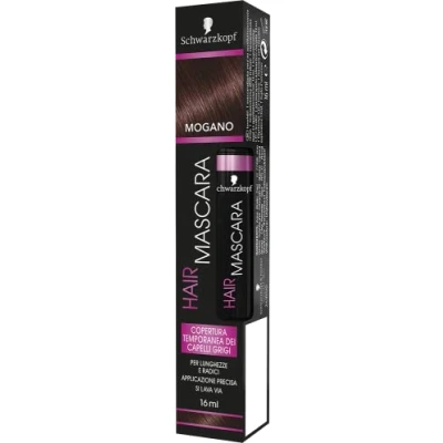 Abbildung von Schwarzkopf Hair Mascara, temporäre Mascara für Haare, Abdeckung grauer Farbe Mahagoni, 16 ml