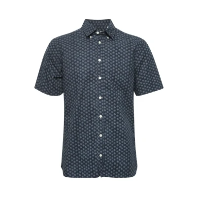 Abbildung von Casual Friday Cfanton SS AOP Hemd, Herren, Größe: Medium, Dark navy