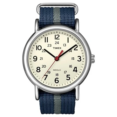 Abbildung von Timex Damen Quarz Uhr mit Nylon Armband T2N654