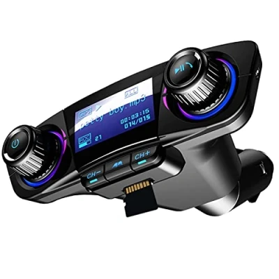 Abbildung von Bluetooth FM Transmitter Auto MP3 Player Handsfree Wireless Radio Audio Adapter mit Dual USB U Disk TF Karte AUX Eingang Ausgang