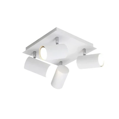 Abbildung von Trio Leuchten Rondell in Metall weiß, Rondel 4 flammig, exklusiv 4xGU10, 24 x cm 802430401