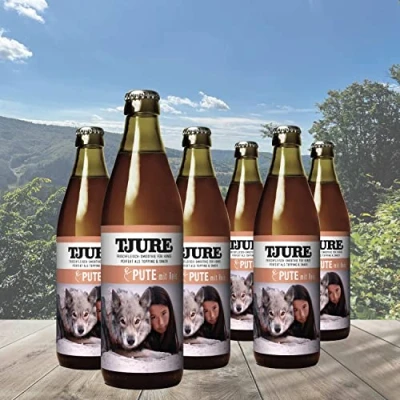 Abbildung von TJURE Dog Hundesmoothie Pute 6 x 320ml Flüssignahrung für Hunde zu Hause und unterwegs Optimale Flüssigkeitszufuhr aktive trinkfaule