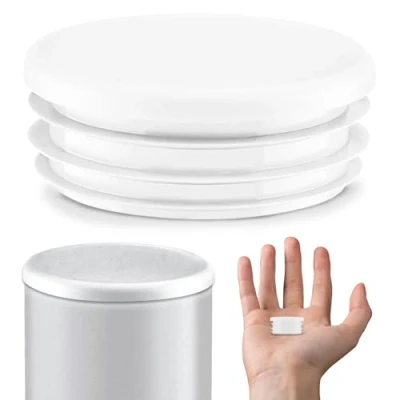 Abbildung von EMFA Lamellenstopfen rund 40mm Weiß 5 Stück Rohrstopfen Endkappe Stahlrohr Kunststoff Stopfen für Rundrohre Rohrverschlussstopfen Kunststoffkappen Rohre Rohrendkappen 4cm