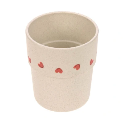 Abbildung von LÄSSIG Kinder Becher Trinkbecher Tasse Kindergeschirr ohne Melamin, BPA frei, für Spülmaschine und Mikrowelle/Mug Happy Rascals Heart lavender