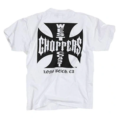 Abbildung von WEST COAST CHOPPERS WCC T Shirt Iron Cross Weiss XL